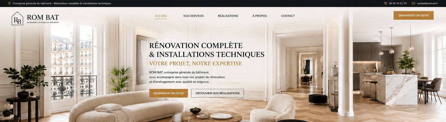 ROM BAT — rénovation complète et installations techniques